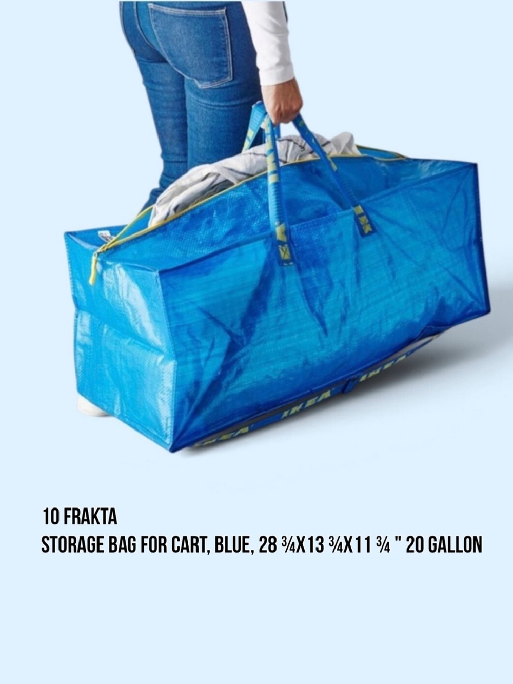 10 IKEA FRAKTA Blue Extra Large Storage Bags